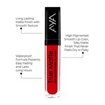 Buy AYA True Matte Liquid Lipstick, Ultra Smooth Matte Lip Cream, 02 Blood Red, 6ml - Purplle