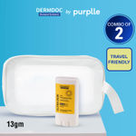 Buy DERMDOC by Purplle Mini Sunscreen Travel Duo (Combo of 2) | 1% Hyaluronic Acid Mini Sunscreen Stick (13 gm) | | Multi Utility Pouch (50 gm) - Purplle