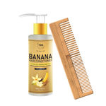 Buy TNW – The Natural Wash Banana Conditioner and Neem Wood Comb with Natural Ingredients | For Frizz-Free and Manageable Hair | Combo for Hair Care Combo of 2 - Purplle