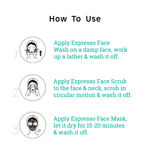 Buy mCaffeine Espresso Deep Exfoliation Kit with Hyaluronic Acid, Natural AHA, Walnut | Face Wash, Face Scrub, Face Mask | All Skin Types | Cruelty Free & Vegan 250 gm - Purplle