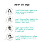 Buy mCaffeine Espresso Coffee Skin Care Routine for Deep Exfoliation & Oil Free Hydration | Face Wash, Face Scrub, Face Mask, Moisturizer | All Skin Types | Cruelty Free & Vegan 300 gm - Purplle