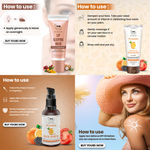 Buy Combo of 4- Vitamin C Face Wash 100ml+Vitamin C Face Serum 30ml+Lip Sleeping Mask+SPF Cream 50gm - Purplle