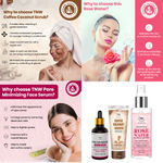 Buy Combo of 3- Coffee Coconut Scrub & Pore Minimizing Face Serum 15ml & Rose Water Spray Bottle 200ml - Purplle