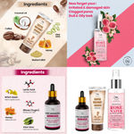 Buy Combo of 3- Coffee Coconut Scrub & Pore Minimizing Face Serum 15ml & Rose Water Spray Bottle 200ml - Purplle