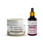 Buy Combo of 2- De Tan Pack (Ready To Use) 50gm & Pore Minimizing Face Serum 15ml - Purplle