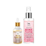 Buy Combo of 2- Rose Gold Oil 15ml & Rose Water Spray Bottle 200ml - Purplle