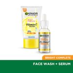 Buy Garnier Bright Complete (Vitamin C Serum, 30ml + Bright Complete Facewash, 150 gm) - Combo Pack - Purplle