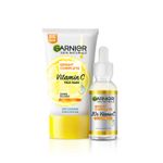 Buy Garnier Cleanse and Treat Combo (Garnier Bright Complete Facewash 150G & Garnier Bright Complete Vitamin C serum 30 ml) - Purplle