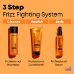 Buy Matrix Opti Care Professional Shampoo for Anti-Frizz Shampoo + Anti-Frizz Conditioner +Anti-Frizz Hair Serum (350 ml+98g +100 ml) - Purplle