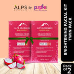 Buy Alps Goodness Dragon Fruit Brightening Facial Kit Twin Pack (34 gm X 2)| Glowing & Hydrated Skin | At Home Facial - Purplle