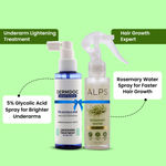 Buy Alps Goodness X DERMDOC Bestselling Sprays Duo I Rosemary Water Spray(100 ml) + Glycolic Acid Underarm Spray(100 ml) I Hair Growth Expert I Underarm Brightening - Purplle