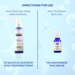 Buy DERMDOC Clear & Glow Duo | DERMDOC by Purplle 10% Niacinamide Face Serum (15 ml) | DERMDOC by Purplle 2% Salicylic Acid Body Acne Treatment Spray (100 ml) - Purplle