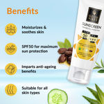 Buy Good Vibes Wide Spectrum Protection Sunscreen with SPF 50: Shield Your Skin from Harmful UV Rays (Pack of 2) (50 gm each) - Purplle