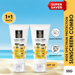 Buy Good Vibes Wide Spectrum Protection Sunscreen with SPF 50: Shield Your Skin from Harmful UV Rays (Pack of 2) (50 gm each) - Purplle