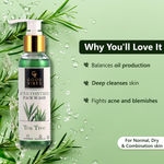 Buy Good Vibes Power of Tea Tree Combo | Face Wash (120 ml) + Cleansing Toner (120 ml) + Face Serum (10 ml) +  Light Gel Creme (50 g) | Oil Control, Anti- Acne - Combo of 4 - Purplle