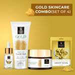 Buy Good Vibes Glow Gold Combo (Peel off mask, Scrub, Facial oil, Scrub) Combo of 4 - Purplle