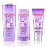 Buy L'Oreal Paris Hyaluron Ultimate Hydra Filling Regime -Shampoo 340ml + Conditioner 180 ml + Night Cream 180 ml - Purplle