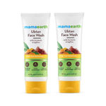 Buy Mamaearth Ubtan Natural Face Wash For All skin type With Turmeric & Saffron For Tan Removal And Skin Brightning (100 ml*2) - Purplle