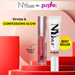 Buy NY Bae Strobe & Confessions Glow | Pink Topaz Strobe Cream | Korean Glow | Mugs & Hugs Liquid Lipstick |Nude Shade | Matte Finish | Long Lastig | Lip & Cheek Tint | Brightening Highlighter | Makeup Kit Combo of 2 - Purplle