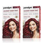Buy Paradyes Cherry Coke Glossy Hair Tint Semi-Permanent Creme Color For Natural Black Hair (Pack of 2) - Purplle