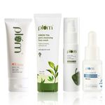 Buy Plum Green Tea CSMS Routine (Face Wash 100 ml +  Serum 15 ml + Moisturiser 50 ml + Sunscreen 50 ml) - Purplle