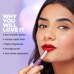 Buy Hilary Rhoda Pro Matte Non-Transfer Lipstick | Waterproof & Smudge-Proof | 12-Hour Long Stay | 24 Shades Available | Highly Pigmented Matte Finish Lipstick | 2 gm - (Bouquet Red | Shade 17) - Purplle