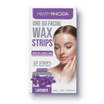 Buy Hilary Rhoda One Go Facial Wax Strips | Ready-To-Use Facial Wax Strips | Painless Hair Removal | With 2 Finish Wipes | 20 Strips (Lavender -Shade 2 ) - Purplle