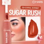 Buy MARS Sugar Rush Liquid Blush (4.5 ml) (02-CORAL SORBET) | High-Pigmentation | Lightweight Formula | Dewy Matte Finish | Long-Lasting | Smooth Radiant Glow | Easy Doe-Foot Applicator - Purplle