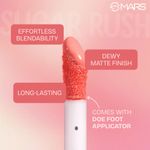 Buy MARS Sugar Rush Liquid Blush (4.5 ml) (02-CORAL SORBET) | High-Pigmentation | Lightweight Formula | Dewy Matte Finish | Long-Lasting | Smooth Radiant Glow | Easy Doe-Foot Applicator - Purplle