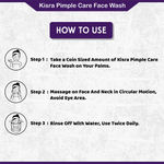 Buy Kisra Pimple Care Face Wash with AHA, BHA, Tea Tree & Neem | Remove Acne, Pimples & Dark Spots For All Skin Types – 50 ML (Pack of 3) - Purplle