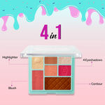 Buy Glam 21 Scoop Makeup Palette | Face Palette | Eyeshadows,Contour,Highlighter,Blusher|Mattes & Shimmers|Travel Friendly|Chocolate Chip, 15 gm - Purplle