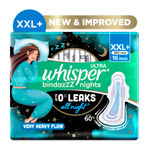 Buy Whisper Ultra Overnight Sanitary Pads with Wings - 16 Pieces (XXL Plus) - Purplle