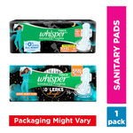 Buy Whisper Bindazzz Nights 10 XXXL Sanitary Pads, Upto 0% Leaks All Night Long - Purplle