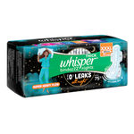Buy Whisper Bindazzz Nights 10 XXXL Sanitary Pads, Upto 0% Leaks All Night Long - Purplle