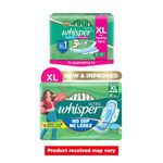 Buy Whisper Ultra Upto No Gap No Leaks Sanitary Pads, 30 XL Pads, For Heavy Flow Protection - Purplle
