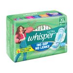 Buy Whisper Ultra Upto No Gap No Leaks Sanitary Pads, 30 XL Pads, For Heavy Flow Protection - Purplle
