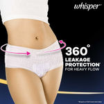 Buy Whisper Super Absorbent Period Panty , 6 L-XL PADS - Purplle