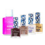 Buy NY Bae Color Rush Nail Paint Set + Remover - Everyday Essentials 09 | Chip Resistant | Acetone Free | Long Lasting | Quick Dry | Glossy Gel Nail Paint Combo (5.6 ml*4) + Nail Polish Remover (30 ml) - Purplle