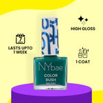 Buy NY Bae Color Rush Nail Paint Set + Remover - Electric Teal 11 | Chip Resistant | Acetone Free | Long Lasting | Quick Dry | Glossy Gel Nail Paint Combo (5.6 ml*4) + Nail Polish Remover (30 ml) - Purplle