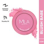 Buy MILA BEAUTE Blush Babe Powder Blush 01 Candy Pink, 5 gm - Purplle