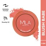 Buy MILA BEAUTE Blush Babe Powder Blush 02 Peach Soda, 5 gm - Purplle