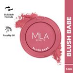 Buy MILA BEAUTE Blush Babe Powder Blush 03 Berry Punch, 5 gm - Purplle