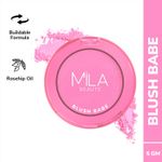 Buy MILA BEAUTE Blush Babe Powder Blush 04 Cosmo Pink, 5 gm - Purplle