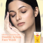 Buy VLCC Natural Fairness Double Action Chandan & Kesar Facewash (100 ml) - Purplle