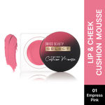 Buy Swiss Beauty Select Lip And Cheek Cushion Creamy Mousse with Vitamin E | 12 Hours Stay | with Lip Brush |1 Empress Pink 4.5 gm - Purplle