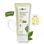Buy Plum Green Tea & Zinc Super-Matte Sunscreen Gel | SPF 50 PA ++++, Formulated For Oily Skin | Protects & Controls Oil | Lightweight Gel Texture | No White Cast & Non-sticky | With Hybrid Filters |Fragrance-Free | 100% Vegan | 50 gm - Purplle