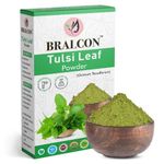 Buy BRALCON Organic Tulsi Leaf Powder-100 gm | 100% Natural Tulsi Leaf Powder |Ocimum Sanctum|For Health, Skin & Hair |Basil Leaves powder | Detoxifying, Cleansing Agent - Purplle
