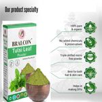 Buy BRALCON Organic Tulsi Leaf Powder-100 gm | 100% Natural Tulsi Leaf Powder |Ocimum Sanctum|For Health, Skin & Hair |Basil Leaves powder | Detoxifying, Cleansing Agent - Purplle