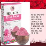 Buy BRALCON Organic Rose Petal Powder - 100 gm | Rosa indica for Facial & Skin Care| 100% Pure & Natural Rose Powder for Tanning & Glowing Skin| Skin Whitening Face Pack | Face Mask - Purplle