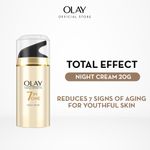 Buy Olay Night Cream Total Effects 7 in 1, Anti-Ageing Moisturiser, 20 gm - Purplle